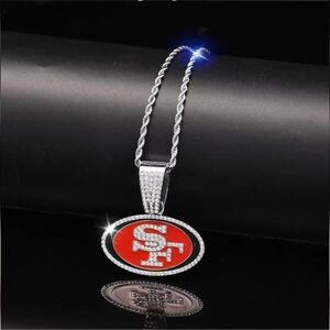 New San Fransisco 49ers football team chain necklace 20" gold or silver